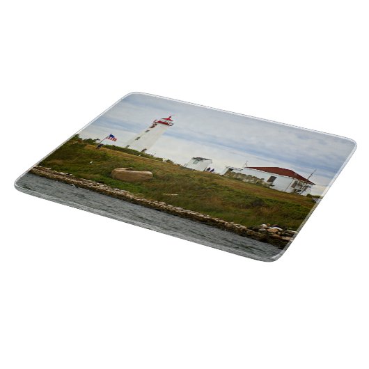 Faulkners Island Lighthouse, CT Cutting Board Schneidebrett (Ecke)
