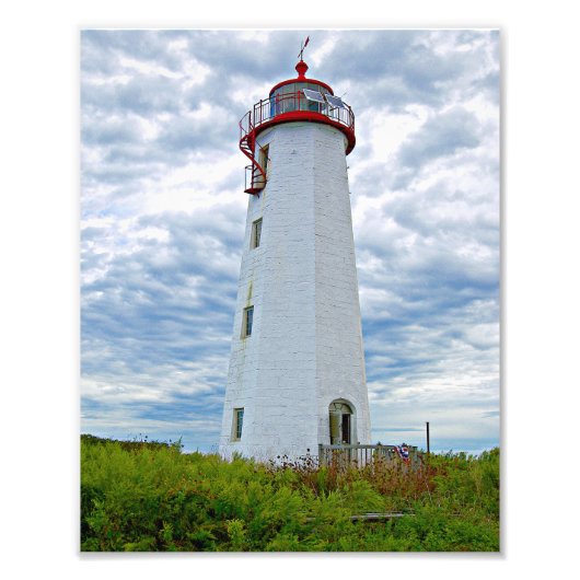 Faulkners Island Lighthouse, CT Foto Print (Vorne)