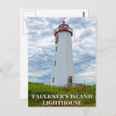 Faulkner's Island Lighthouse, Postkarte Connecticu (Vorne/Hinten)