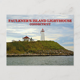 Faulkners Island Lighthouse, Postkarte Connecticut