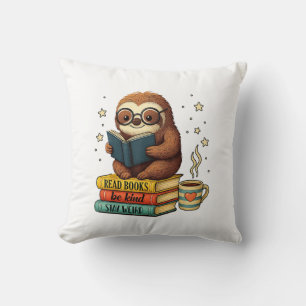 Faulpelz Bücherliebhaber liest Bücher Bibliothek Kissen