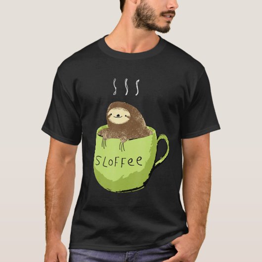 Faulpelz in einer Tasse T-Shirt (Vorderseite)