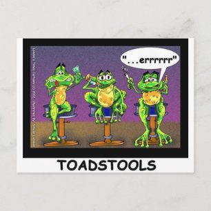 Faulpelze Frösche aka Toadstools Lustige Geschenke Postkarte