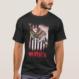 Faultier 4. Juli Faultier Spruch Faultier Kostüm H T-Shirt