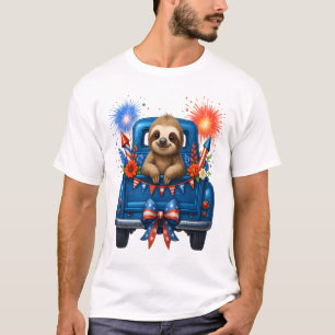 Faultier 4. Juli USA T-Shirt