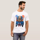 Faultier 4. Juli USA T-Shirt (Vorne ganz)