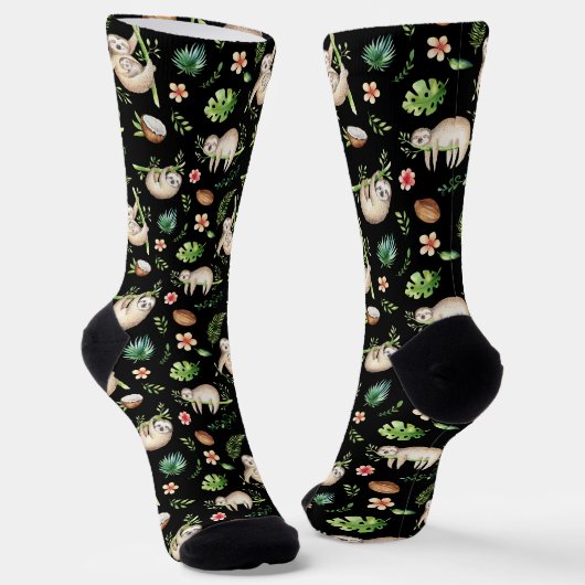 Faultier-All-Over-Print-Socken Socken (Gewinkelt)