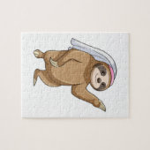 Faultier als Braut mit Schleier Puzzle (Horizontal)