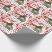 Faultier am Valentinstag Geschenkpapier (Ecke)