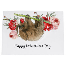 Faultier am Valentinstag Große Geschenktüte