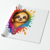 Faultier Aquarell Geschenkpapier (Ungerollt)
