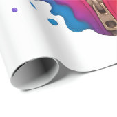 Faultier Aquarell Geschenkpapier (Rolleneckpunkt)