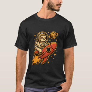 Faultier Astronaut Rakete Lustiges Außerirdisches  T-Shirt
