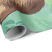 Faultier auf einem Baum Geschenkpapier (Rolleneckpunkt)