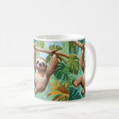 Faultier auf einem Baum Kaffeetasse (VorderseiteRechts)