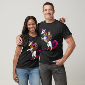 Faultier auf Einhorn reitend T-Shirt (Unisex)