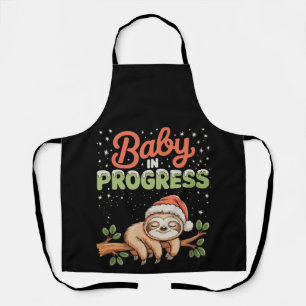 Faultier-Baby in Arbeit Schwanger Schwangerschaft Schürze