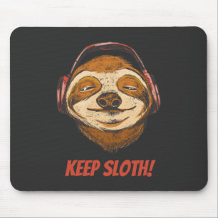 Faultier Behalte Ruhe im Chillin Vintagen Sloth Mo Mousepad