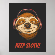 Faultier Behalte Ruhe im Chillin Vintagen Sloth Mo