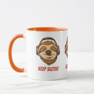 Faultier Behalte Ruhe im Chillin Vintagen Sloth Mo Tasse