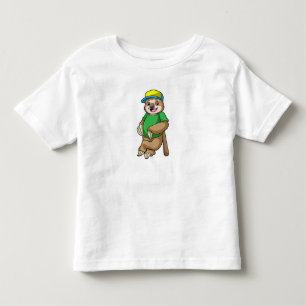 Faultier beim Baseball mit Baseballschläger Kleinkind T-shirt