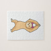 Faultier beim Sport in der Fitness Puzzle (Horizontal)