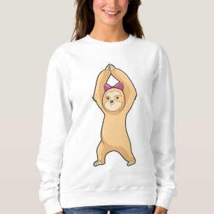 Faultier beim Sport in der Fitness Sweatshirt