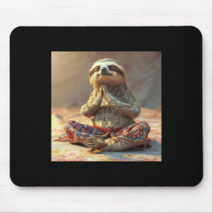 Faultier beim Yoga, Lustiges Tier Hippie Yoga Mousepad