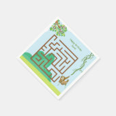 Faultier, Blätter Rätsel Geburtstagszeitung Servie Serviette (Ecke)