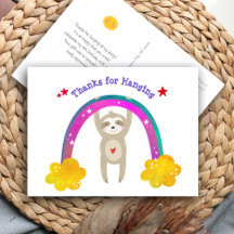 Faultier Boho Regenbogen Geburtstag Süß Modern Dan