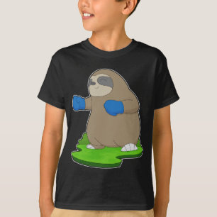 Faultier Boxer Boxhandschuhe Boxen T-Shirt