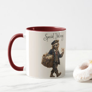 Faultier Briefträger Tasse