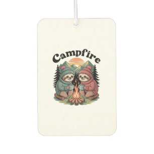 Faultier Camping Team Offizielles Lagerfeuer Autolufterfrischer