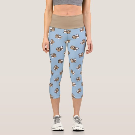 Faultier Capri Leggings (Vorderseite)