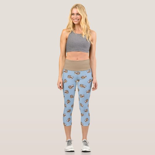 Faultier Capri Leggings (Vorderseite)