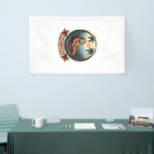 Faultier Dinosaur Vintage Retro-Fahrt Grafik Banner (Messeveranstaltung)