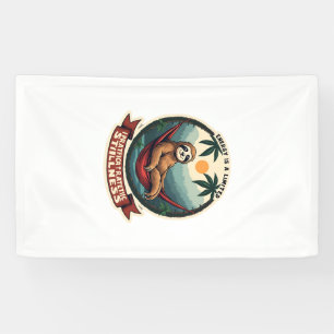 Faultier Dinosaur Vintage Retro-Fahrt Grafik Banner
