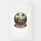 Faultier Dinosaur Vintage Retro-Fahrt Grafik Banner (Vertikal)
