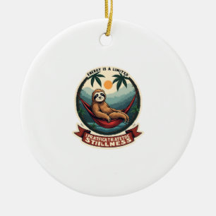Faultier Dinosaur Vintage Retro-Fahrt Grafik Keramik Ornament