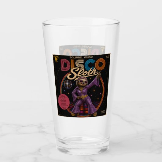Faultier Disco-Diva Glas (Vorderseite)