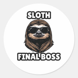 Faultier Endboss Cool Sticker