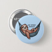 Faultier entspannt button (Vorne & Hinten)