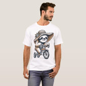 Faultier fährt Fahrrad T-Shirt (Vorne ganz)