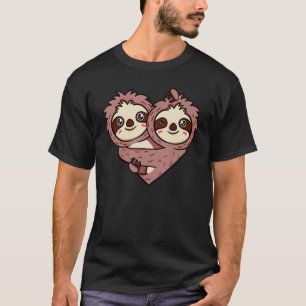 Faultier Fauler Umarmung Tier Tierpfleger Wilde Ba T-Shirt