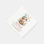 Faultier Faultier-tastische Kindergeburtstag Serviette (Ecke)
