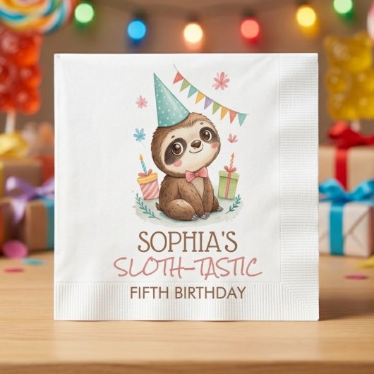 Faultier Faultier-tastische Kindergeburtstag Serviette