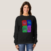 Faultier Faultiere Farbiger Pop Sweatshirt (Vorne ganz)