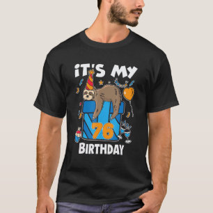 Faultier Geburtstag Ihm & Sie 76 Jahre alte Männer T-Shirt