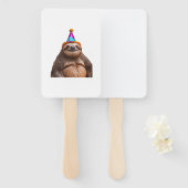 Faultier-Geburtstagspartyhut Geschenk lustiges Mem Fächer (Vorne und Hinten)