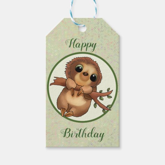 Faultier Geschenkanhänger (Vorderseite)